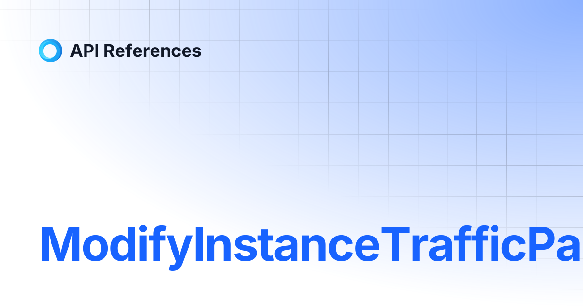 ModifyInstanceTrafficPackage | API References