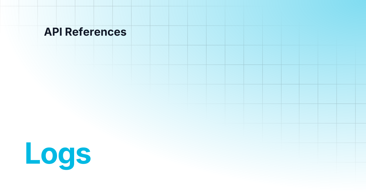 Logs | API References