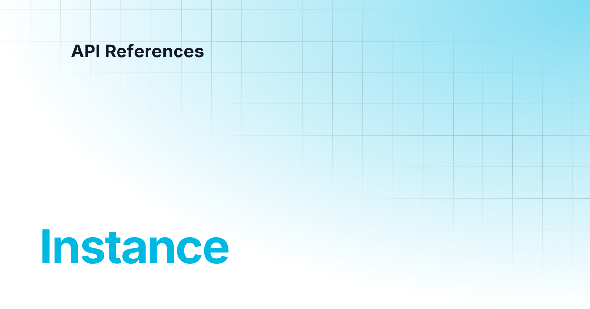 Virtual Machine Instance | API References