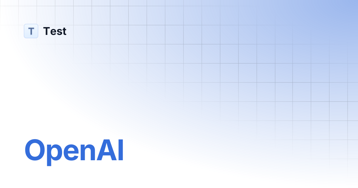 OpenAI | 测试分支英文（ci-develop) | Test